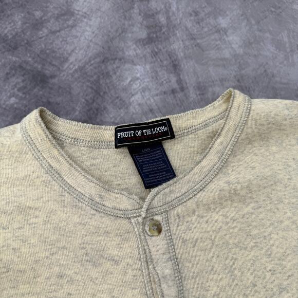 Men's Fruit of the Loom Loungewear Henley Long Johns Full Thermal Under Layer L - Picture 2 of 8